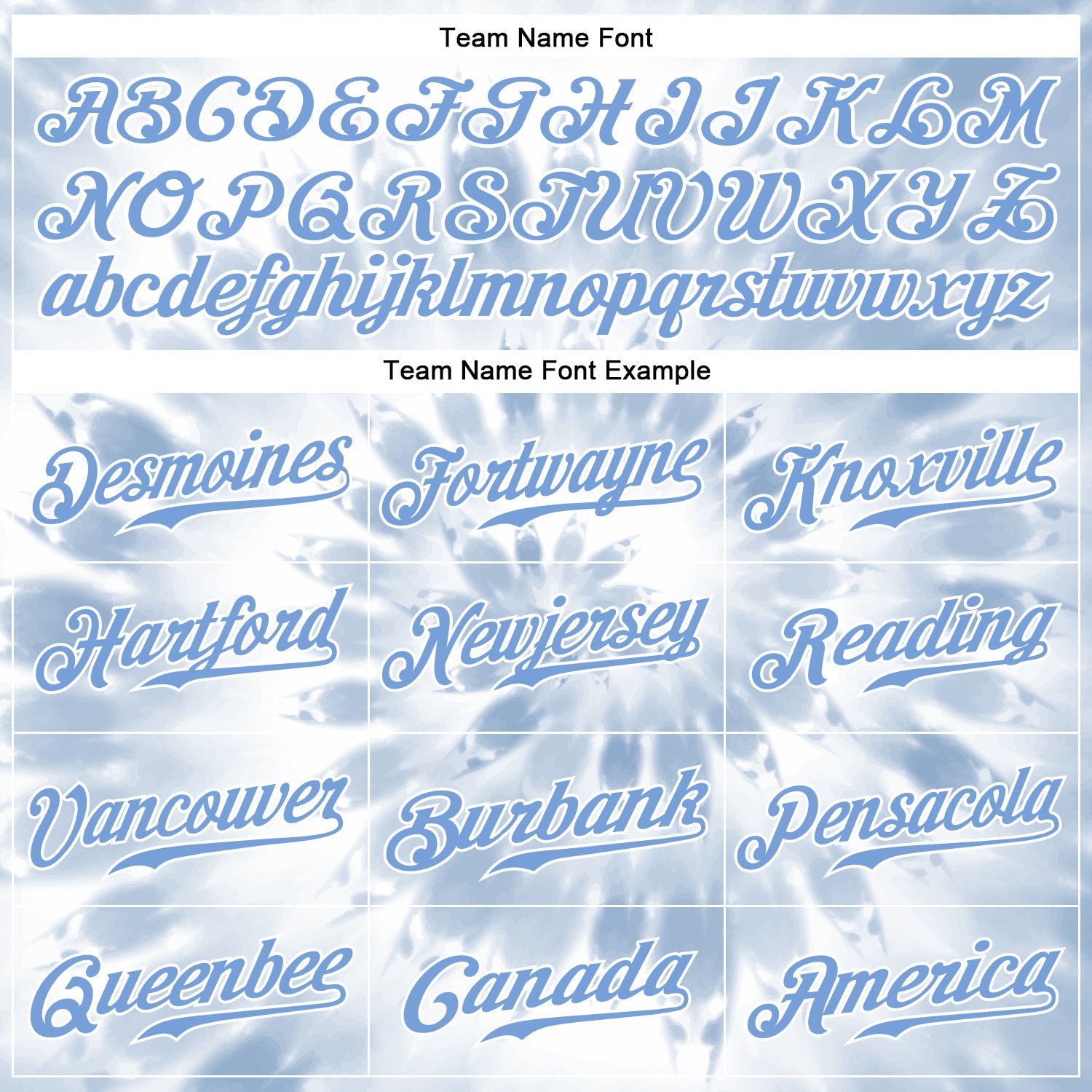 Custom Tie Dye White-Light Blue 3D Watercolor Authentic Baseball Jersey view 4