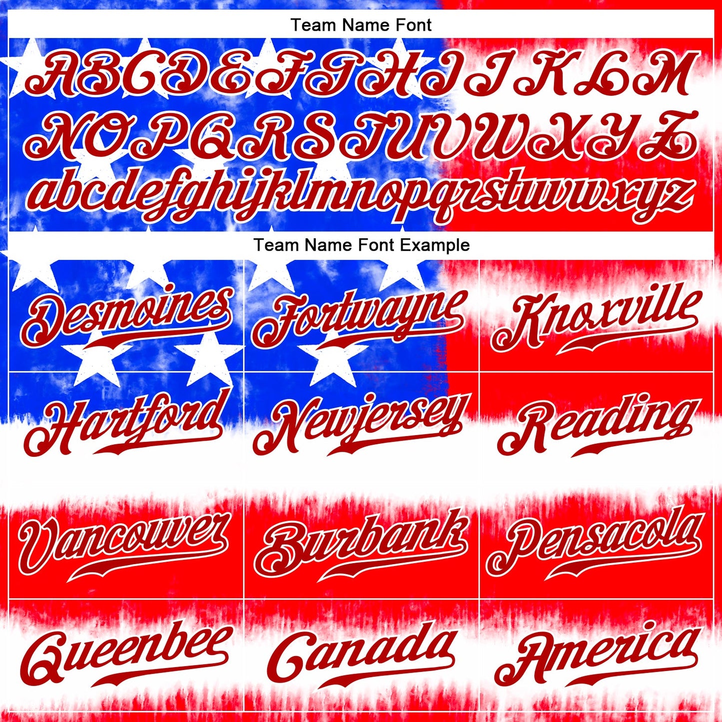 Custom Tie Dye Royal-Red 3D American Flag Authentic Baseball Jersey view 4