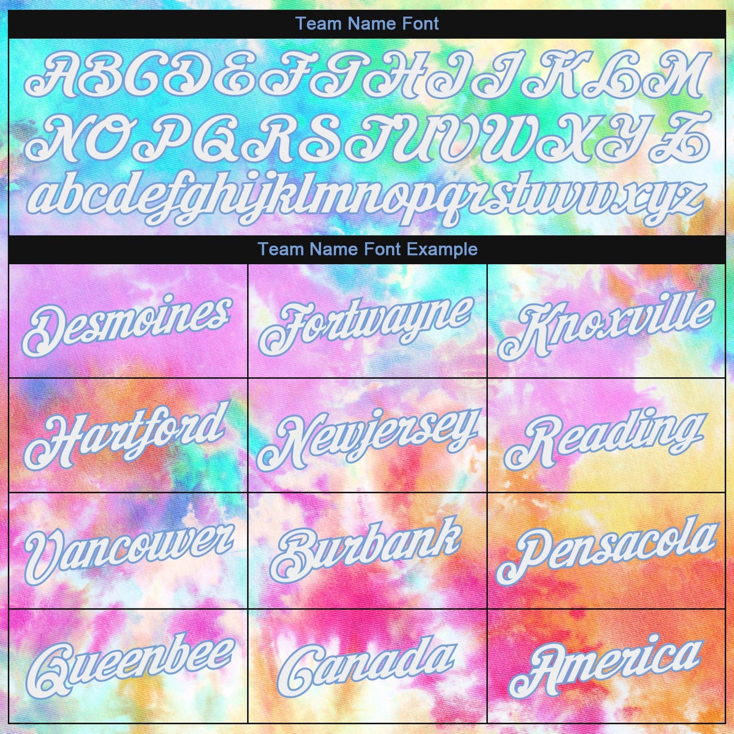 Custom Stitched Tie Dye White-Light Blue 3D Rainbow Sports Pullover Sweatshirt Hoodie view 3