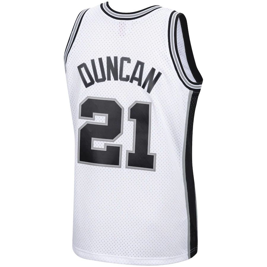 S.Antonio Spurs #21 Tim Duncan Mitchell & Ness 1998-99 Hardwood Classics Swingman Jersey White Stitched American Basketball Jersey - Main View