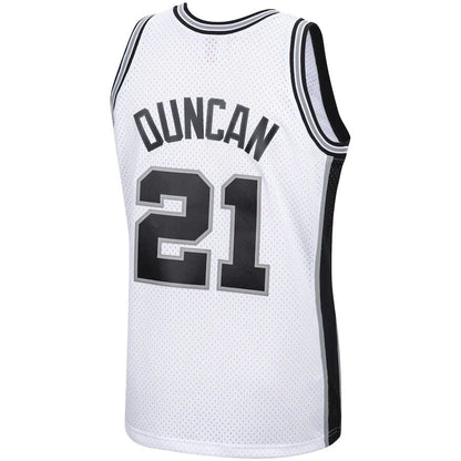 S.Antonio Spurs #21 Tim Duncan Mitchell & Ness 1998-99 Hardwood Classics Swingman Jersey White Stitched American Basketball Jersey - Main View