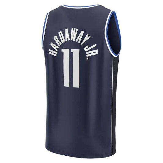 D.Mavericks #11 Tim Hardaway Jr Fanatics Branded 2022-23 Fast Break Replica Jersey Statement Edition Navy Stitched American Basketball Jersey - Main View
