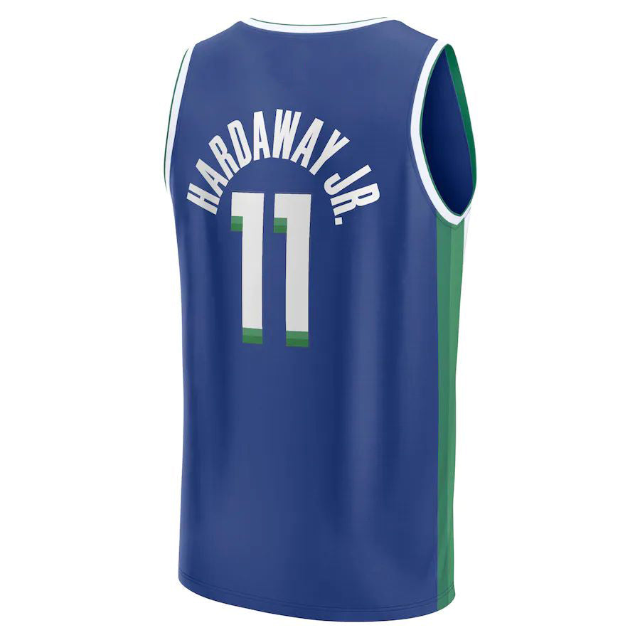 D.Mavericks #11 Tim Hardaway Jr Fanatics Branded 2022-23 Fastbreak Jersey City Edition Blue Stitched American Basketball Jersey - Main View