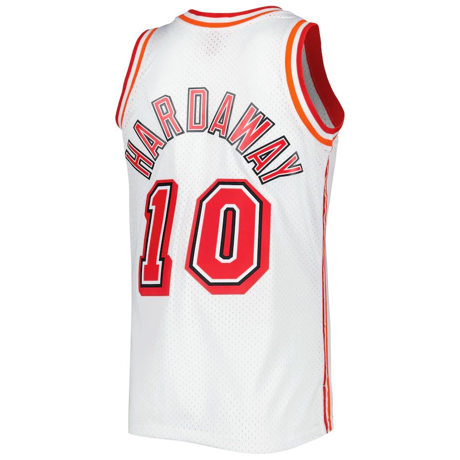 M.Heat #10 Tim Hardaway Mitchell & Ness 1996-97 Hardwood Classics Swingman Jersey White Stitched American Basketball Jersey - Main View