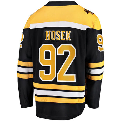 B.Bruins #92 Tomas Nosek Fanatics Branded Home Breakaway Player Jersey Black Stitched American Hockey Jerseys - Main View