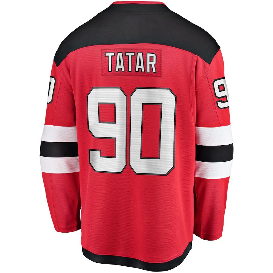 NJ.Devils #90 Tomas Tatar Fanatics Branded Home Breakaway Player Jersey Red Stitched American Hockey Jerseys - Main View