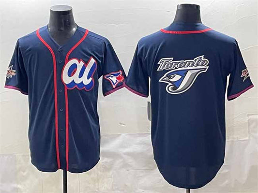 Toronto Blue Jays American League Team Big Logo Navy 2025 All-Star Edition Limited Stitched Baseball Jersey - Main View