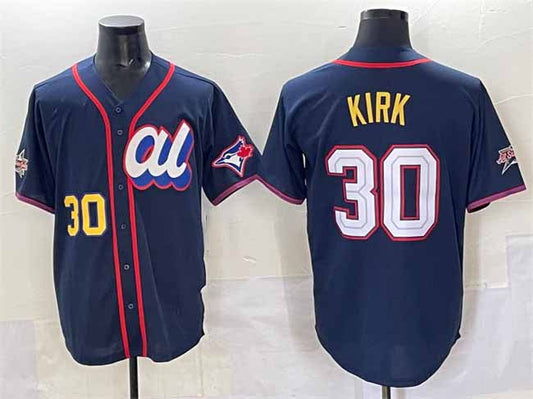 Toronto Blue Jays American League #30 Alejandro Kirk Navy 2025 All-Star Edition Limited Stitched Baseball Jersey - Main View