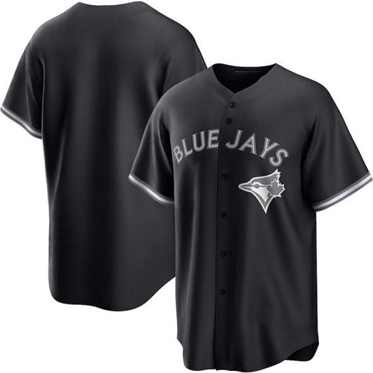 Toronto Blue Jays Blank Black Lights Out Limited Stitched Baseball Jersey - Main View
