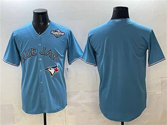 Toronto Blue Jays Blank Blue 2025 World Series Home Cool Base Stitched Baseball Jersey - Main View