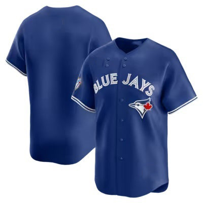 Toronto Blue Jays Blank Royal 50 Seasons Patch Stitched Baseball Jersey - Main View