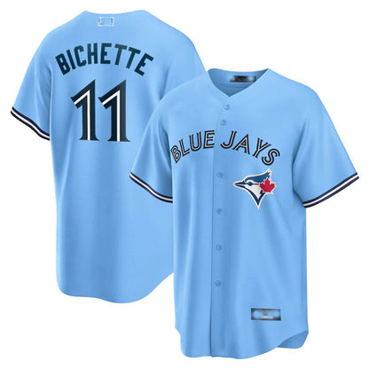 Toronto Blue Jays #11 Bo Bichette Powder Blue Alternate Replica Player Name Jersey Baseball Jerseys - Main View