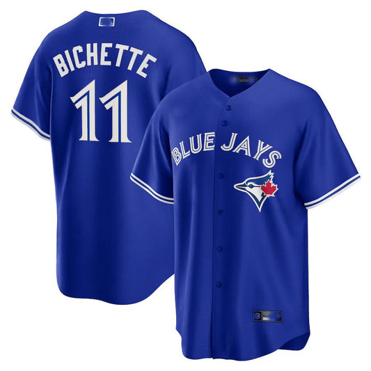 Toronto Blue Jays #11 Bo Bichette Royal Alternate Replica Player Name Jersey Baseball Jerseys - Main View