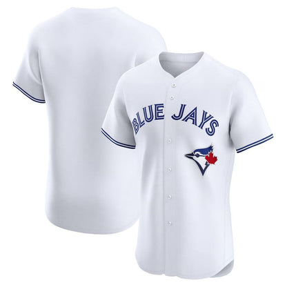 Toronto Blue Jays Home Elite Jersey - White Stitched Baseball Jersey - Main View