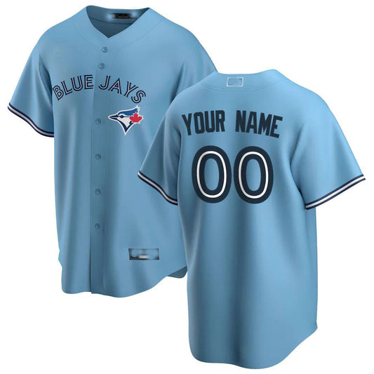 Baseball Jerseys Custom Toronto Blue Jays Light Blue Alternate Replica Custom Jersey - Main View