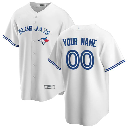 Baseball Jerseys Custom Toronto Blue Jays White Home Replica Custom Jersey - Main View