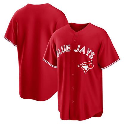 Toronto Blue Jays Red Canada Day Replica Jersey Stitched Baseball Jersey - Main View