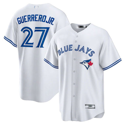 Toronto Blue Jays #27 Vladimir Guerrero Jr. White Home Replica Player Name Jersey Baseball Jerseys - Main View