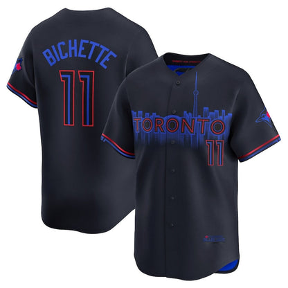 Toronto Blue Jays #11 Bo Bichette 2024 City Connect Limited Player Jersey - Black Baseball Jerseys） - Main View