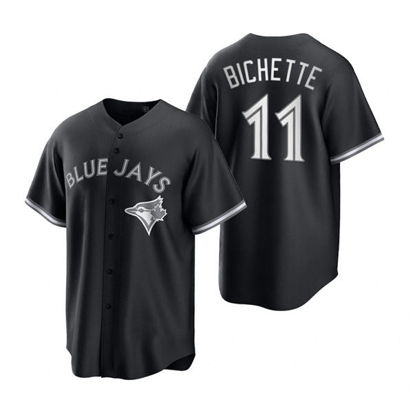 Toronto Blue Jays #11 Bo Bichette Black Stitched Cool Base Jersey Baseball Jerseys - Main View
