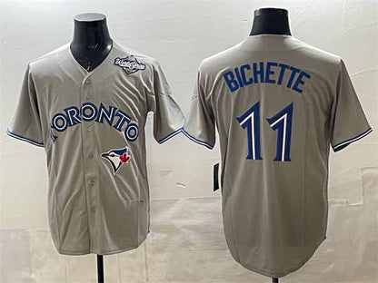 Toronto Blue Jays #11 Bo Bichette Gray 2025 World Series Home Cool Base Stitched Baseball Jersey - Main View