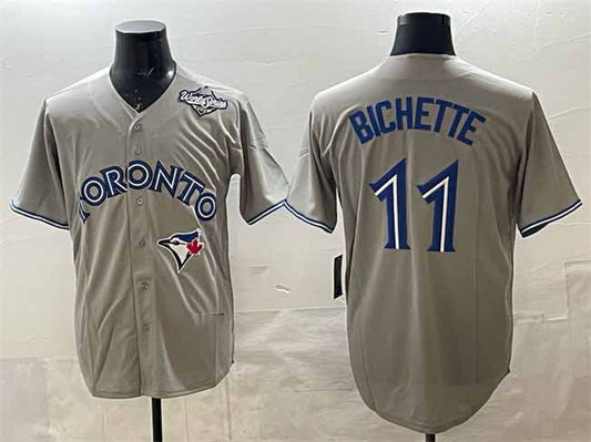 Toronto Blue Jays #11 Bo Bichette Gray 2025 World Series Home Cool Base Stitched Baseball Jersey - Main View