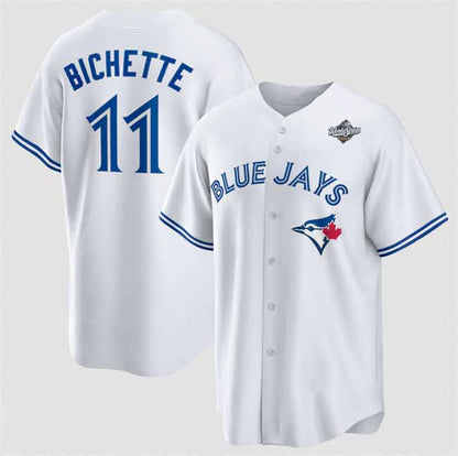 Toronto Blue Jays #11 Bo Bichette White 2025 World Series Home Cool Base Stitched Baseball Jersey - Main View