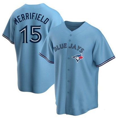 Toronto Blue Jays #15 Whit Merrifield Light Blue Stitched Cool Base Jersey Baseball Jerseys - Main View