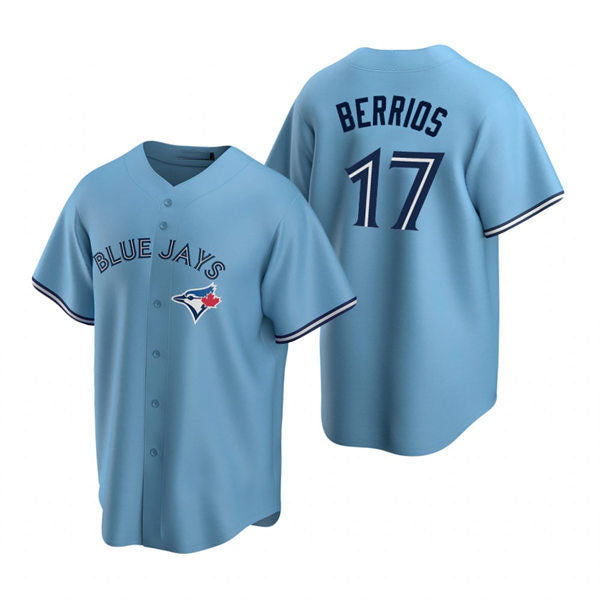Toronto Blue Jays #17 Jose Berrios Powder Blue Alternate Cool Base Jersey Baseball Jerseys - Main View