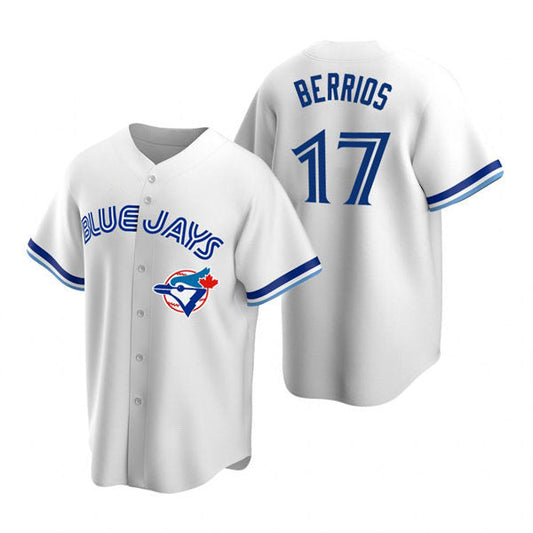 Toronto Blue Jays #17 Jose Berrios White Cooperstown Collection Jersey Baseball Jerseys - Main View