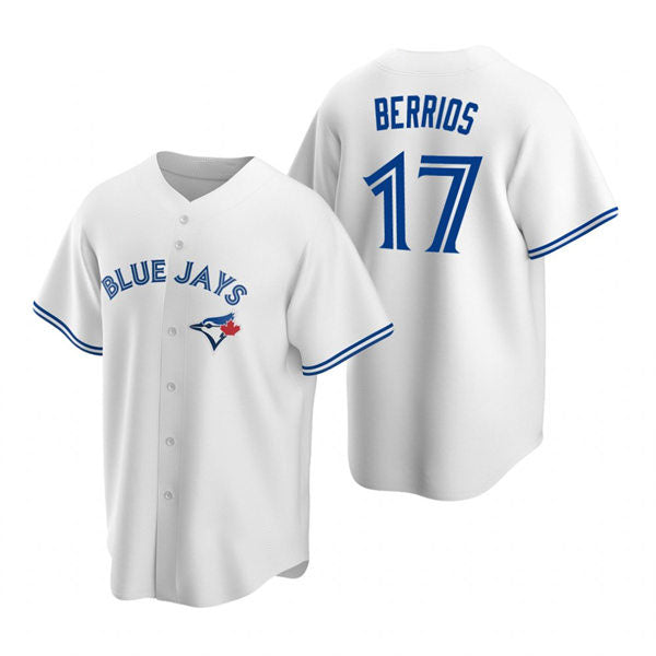 Toronto Blue Jays #17 Jose Berrios White Home Cool Base Jersey Baseball Jerseys - Main View