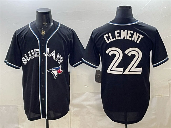 Toronto Blue Jays #22 Ernie Clement 2026 Fashion Replica Black Out Stitched Baseball Jersey - Main View