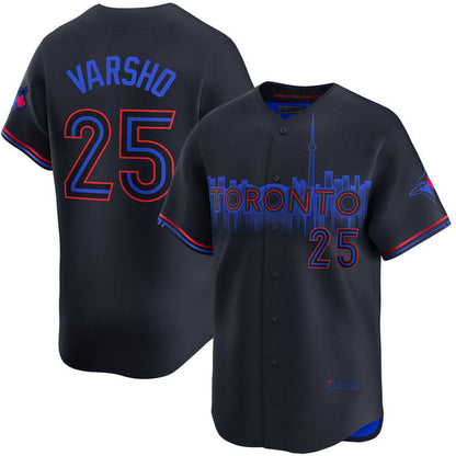 Toronto Blue Jays #25 Daulton Varsho City Connect Limited Jersey Baseball Jersey - Main View