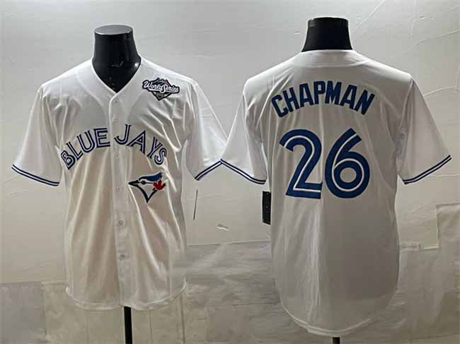 Toronto Blue Jays #26 Matt Chapman White 2025 World Series Home Cool Base Stitched Baseball Jersey - Main View