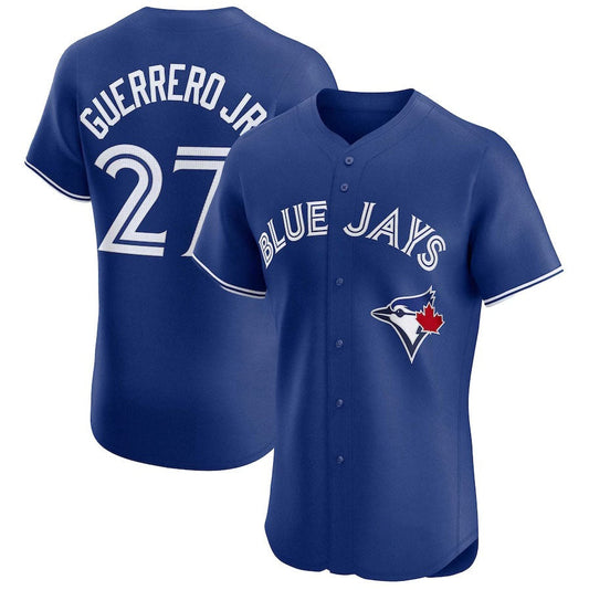 Toronto Blue Jays #27 Vladimir Guerrero Jr. Alternate Elite Player Jersey - Royal Stitched Baseball Jersey - Main View