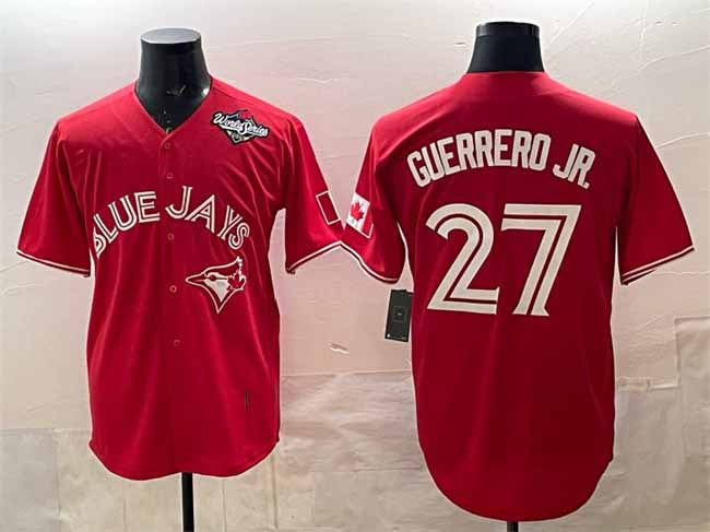 Toronto Blue Jays #27 Vladimir Guerrero Jr. Red 2025 World Series Cool Base Stitched Baseball Jersey - Main View
