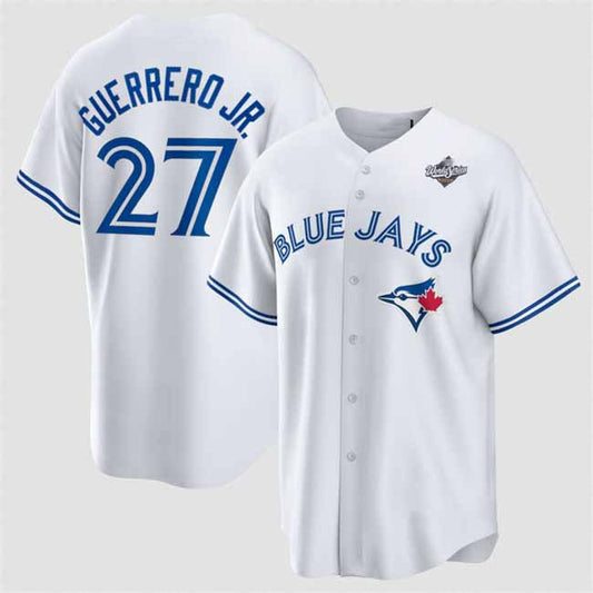 Toronto Blue Jays #27 Vladimir Guerrero Jr. White 2025 World Series Home Cool Base Stitched Baseball Jersey - Main View
