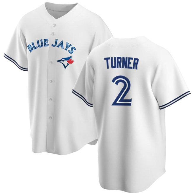 Toronto Blue Jays #2 Justin Turner White Cool Base Stitched Baseball Jersey - Main View