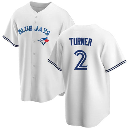 Toronto Blue Jays #2 Justin Turner White Cool Base Stitched Baseball Jersey - Main View