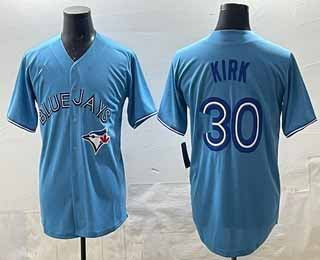 Toronto Blue Jays #30 Alejandro Kirk Light Blue Cool Base Stitched Baseball Jersey - Main View