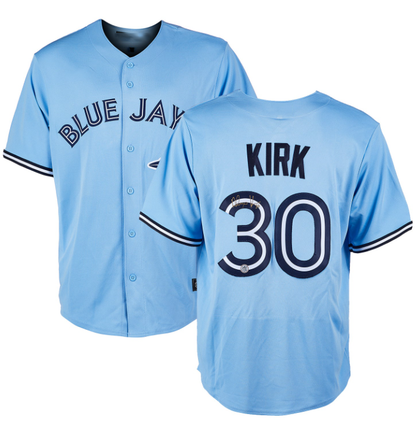 Toronto Blue Jays #30 Alejandro Kirk Light Blue Cool Base Stitched Baseball Jersey - Main View