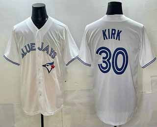 Toronto Blue Jays #30 Alejandro Kirk White Cool Base Stitched Baseball Jersey - Main View