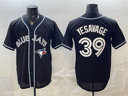 Toronto Blue Jays #39 Trey Yesavage 2026 Fashion Replica Black Out Stitched Baseball Jersey - Main View