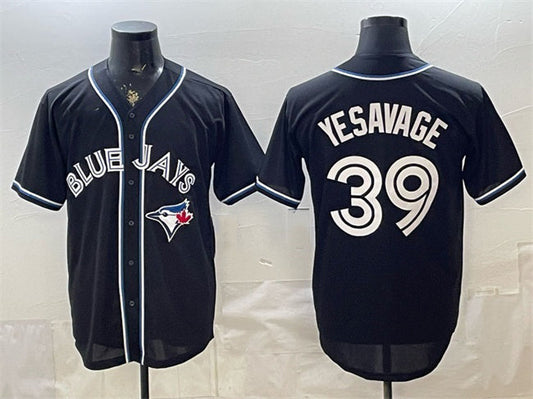Toronto Blue Jays #39 Trey Yesavage 2026 Fashion Replica Black Out Stitched Baseball Jersey - Main View