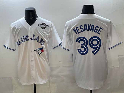 Toronto Blue Jays #39 Trey Yesavage White 2025 World Series Home Cool Base Stitched Baseball Jersey - Main View