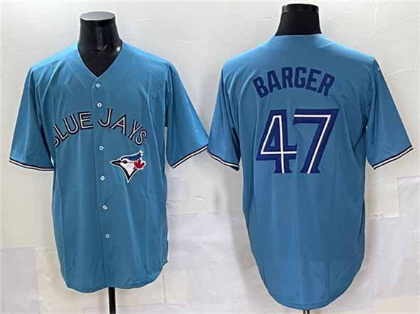 Toronto Blue Jays #47 Addison Barger Blue Cool Base Stitched Baseball Jersey - Main View