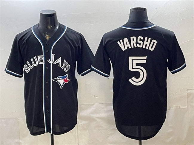 Toronto Blue Jays #5 Daulton Varsho 2026 Fashion Replica Black Out Stitched Baseball Jersey - Main View