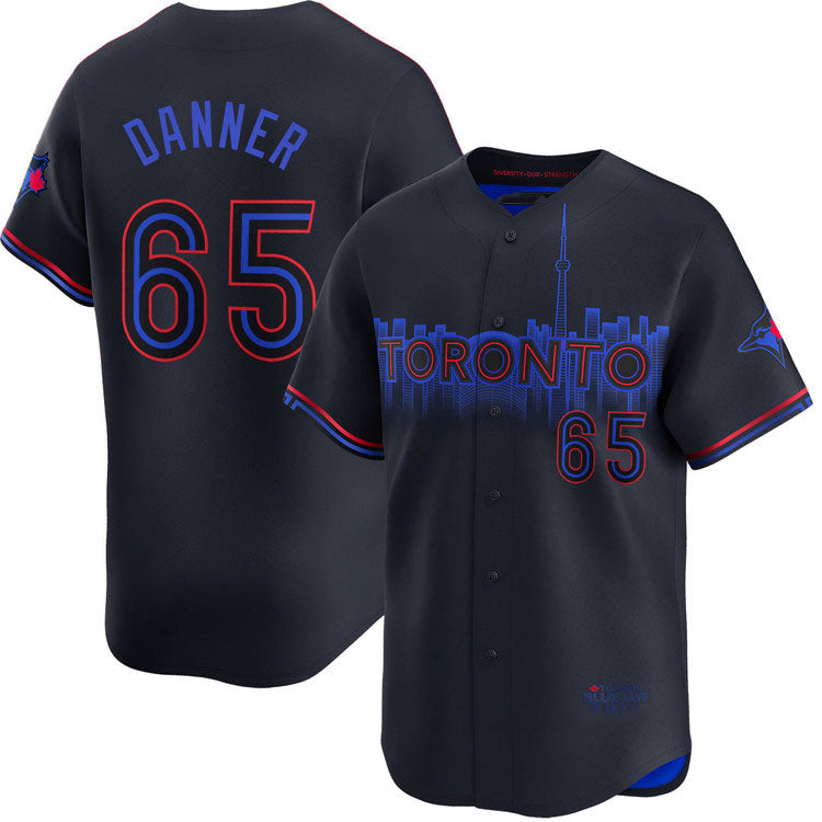 Toronto Blue Jays #65 Hagen Danner City Connect Limited Jersey Baseball Jersey - Main View
