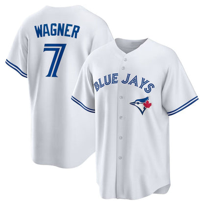 Toronto Blue Jays #7 Will Wagner Home Replica Jersey - White Stitched Baseball Jersey - Main View