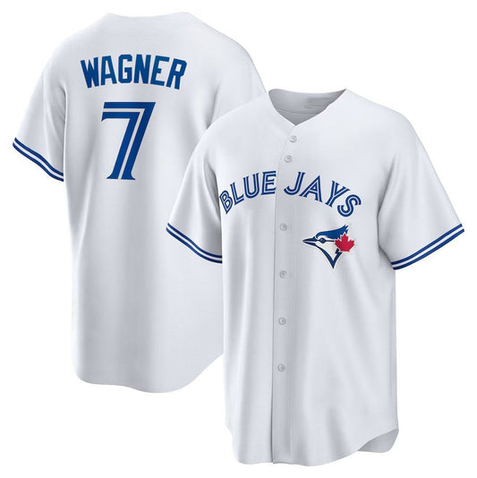Toronto Blue Jays #7 Will Wagner Home Replica Jersey - White Stitched Baseball Jersey - Main View